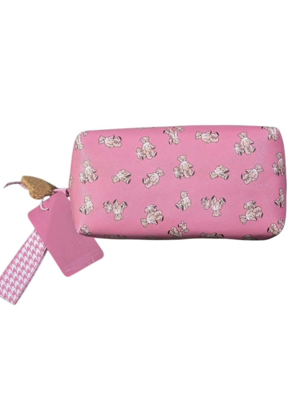 Dwell Studios Pink Teddy Print Cosmetic Bag
